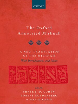 cover image of The Oxford Annotated Mishnah